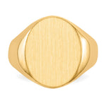 14K 14.0x17.5mm Closed Back Mens Signet Ring view