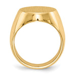 14K 16.0x18.5mm Closed Back Mens Signet Ring view