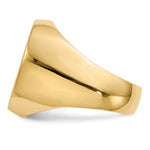 14K 16.0x18.5mm Closed Back Mens Signet Ring view