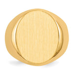 14K 16.0x18.5mm Closed Back Mens Signet Ring view