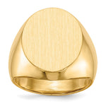 14K 16.0x18.5mm Closed Back Mens Signet Ring view