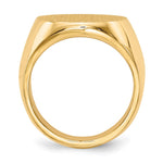 14K 17.5x19.5mm Closed Back Mens Signet Ring view