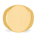 14K 17.5x19.5mm Closed Back Mens Signet Ring view