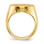 14K 18.0x20.0mm Closed Back Mens Signet Ring view