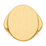 14K 18.0x20.0mm Closed Back Mens Signet Ring view