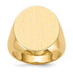14K 18.0x20.0mm Closed Back Mens Signet Ring view