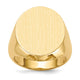 14K 18.0x20.0mm Closed Back Mens Signet Ring
