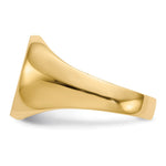 14K 12.0x14.5mm Open Back Mens Signet Ring view