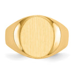 14K 12.0x14.5mm Open Back Mens Signet Ring view
