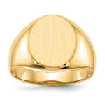 14K 12.0x14.5mm Open Back Mens Signet Ring view