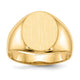 14K 12.0x14.5mm Open Back Mens Signet Ring