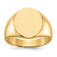 14K x Open Back Mens Signet Ring