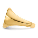 14K 13.5x16.0mm Open Back Mens Signet Ring view