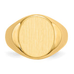 14K 13.5x16.0mm Open Back Mens Signet Ring view