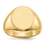 14K 13.5x16.0mm Open Back Mens Signet Ring view