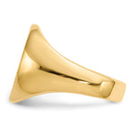 14K 14.0 x18. Open Back Mens Signet Ring view