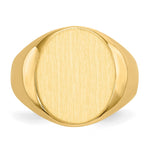 14K 14.0 x18. Open Back Mens Signet Ring view