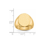 14K 14.0 x18. Open Back Mens Signet Ring view