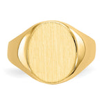 14K 10.5x12.0mm Closed Back Signet Ring view