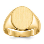 14K 10.5x12.0mm Closed Back Signet Ring view
