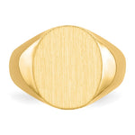 14K 12.5x14.0mm Closed Back Signet Ring view