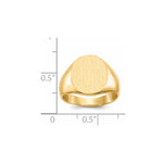 14K 12.5x14.0mm Closed Back Signet Ring view