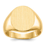 14K 12.5x14.0mm Closed Back Signet Ring view