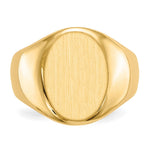 14K 11.5x16.0mm Closed Back Mens Signet Ring view