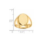 14K 11.5x16.0mm Closed Back Mens Signet Ring view