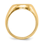 14K 13.5x16.5mm Closed Back Mens Signet Ring view