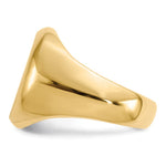 14K 13.5x16.5mm Closed Back Mens Signet Ring view