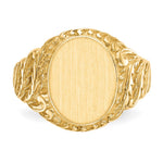 14K 10.5x13.0mm Closed Back Mens Signet Ring view