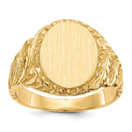 14K 10.5x13.0mm Closed Back Mens Signet Ring view