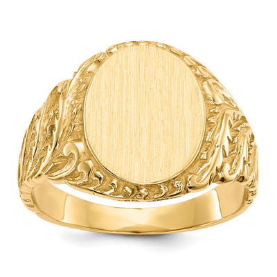 14K gold signet ring