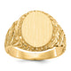 14K 10.5x13.0mm Closed Back Mens Signet Ring