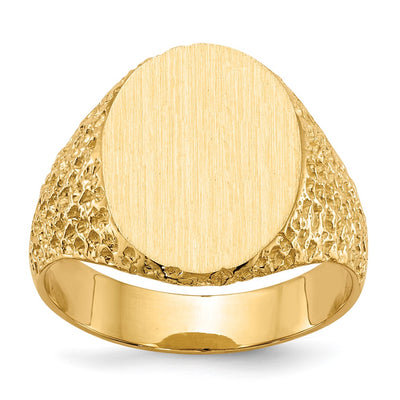 14K gold signet ring