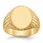 14K 12.0x15.0mm Closed Back Mens Signet Ring view