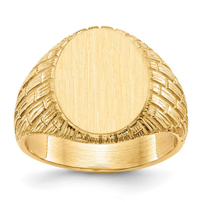 14K gold signet ring