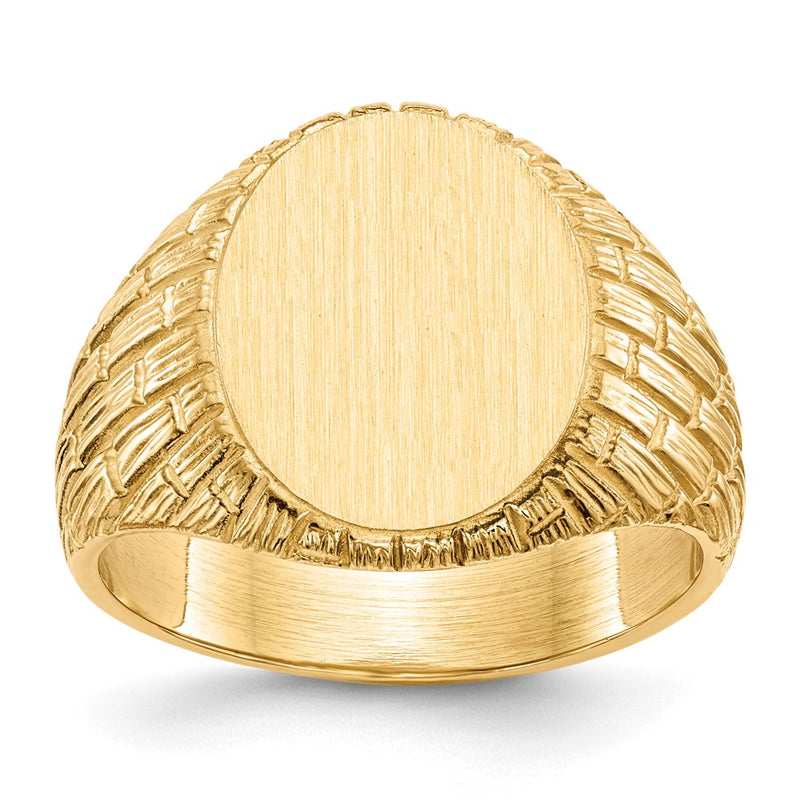 14K gold signet ring