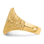 14K 14.0x17.0mm Open Back Mens Signet Ring view