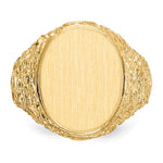 14K 14.0x17.0mm Open Back Mens Signet Ring view