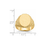 14K 14.0x17.0mm Open Back Mens Signet Ring view
