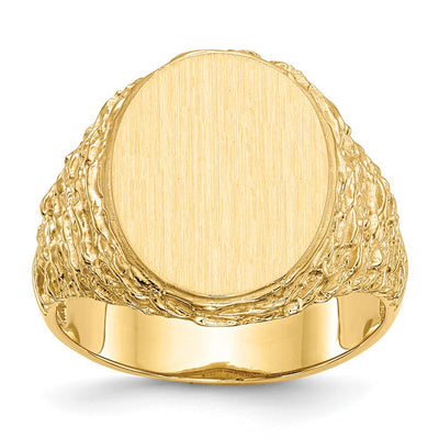 14K gold signet ring