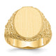 14K 14.0x17.0mm Open Back Mens Signet Ring