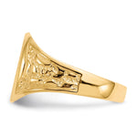 14K 11.0x14.5mm Closed Back Mens Signet Ring view