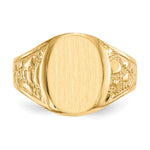 14K 11.0x14.5mm Closed Back Mens Signet Ring view
