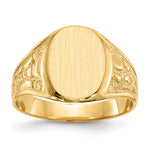 14K 11.0x14.5mm Closed Back Mens Signet Ring view