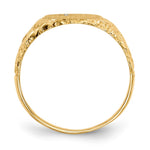14K 9.0x11.0mm Closed Back Diamond Signet Ring view