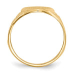 14K 11.5x15.0mm Open Back Mens Signet Ring view