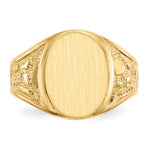 14K 11.5x15.0mm Open Back Mens Signet Ring view